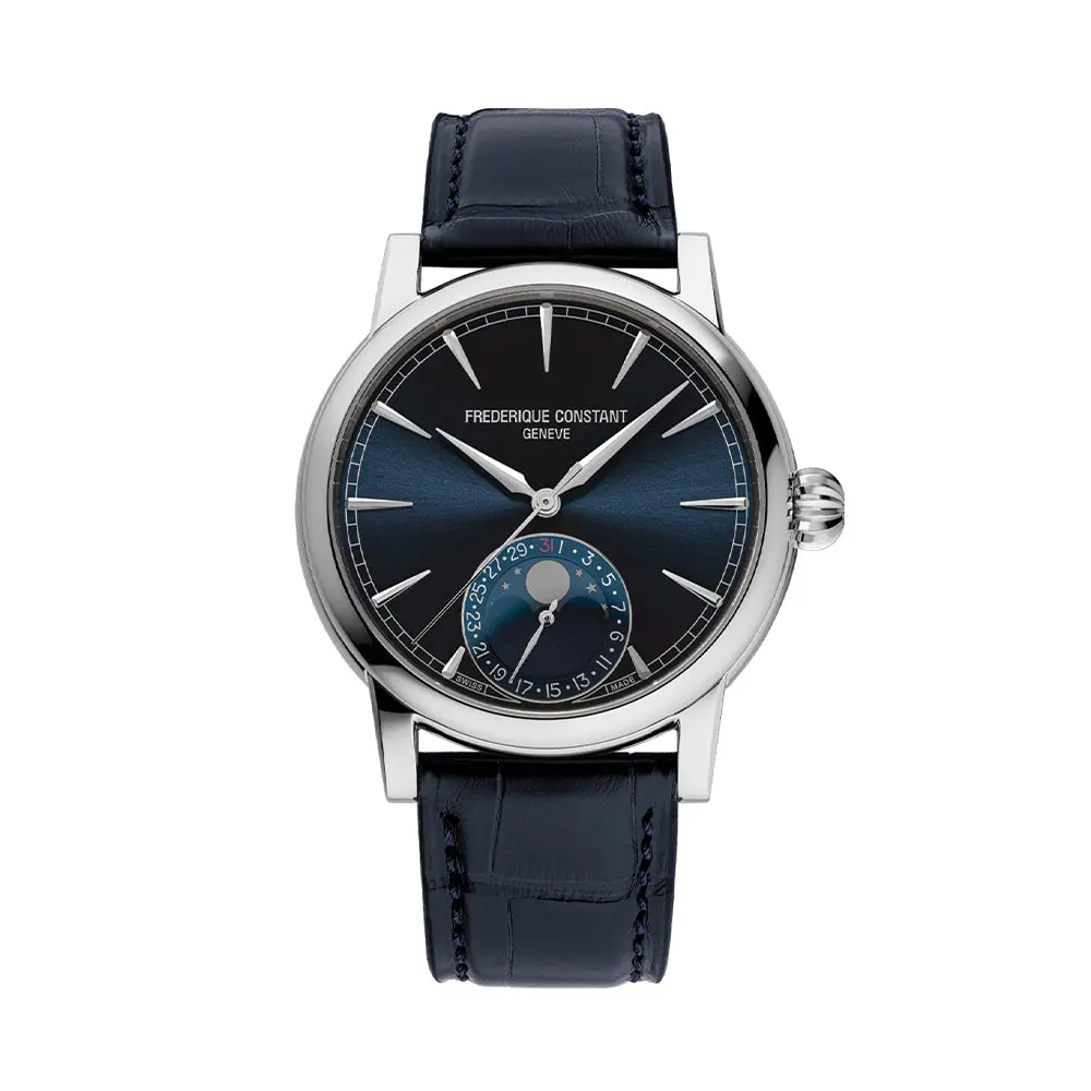 Manufacture Classic Moonphase Date Automatic 40Mm - Blue On Leather Strap 1
