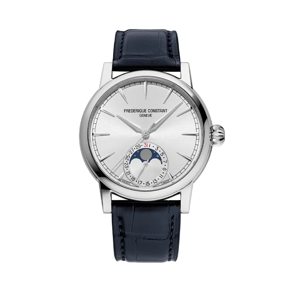 Manufacture Classic Moonphase Date Automatic 40Mm - Silver On Leather Strap 1