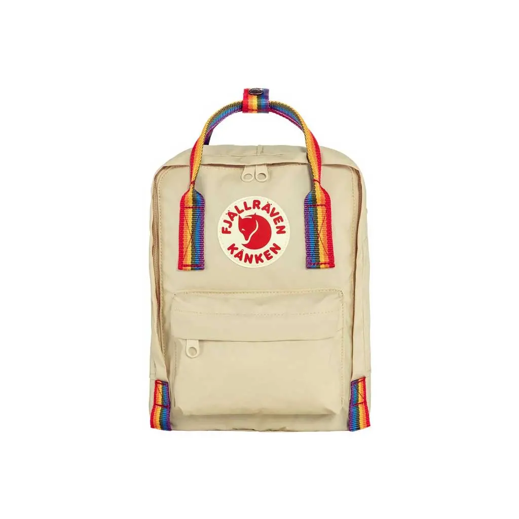 Fjallraven Kanken Rainbow Mini Backpack - Light Oak/Rainbow 1