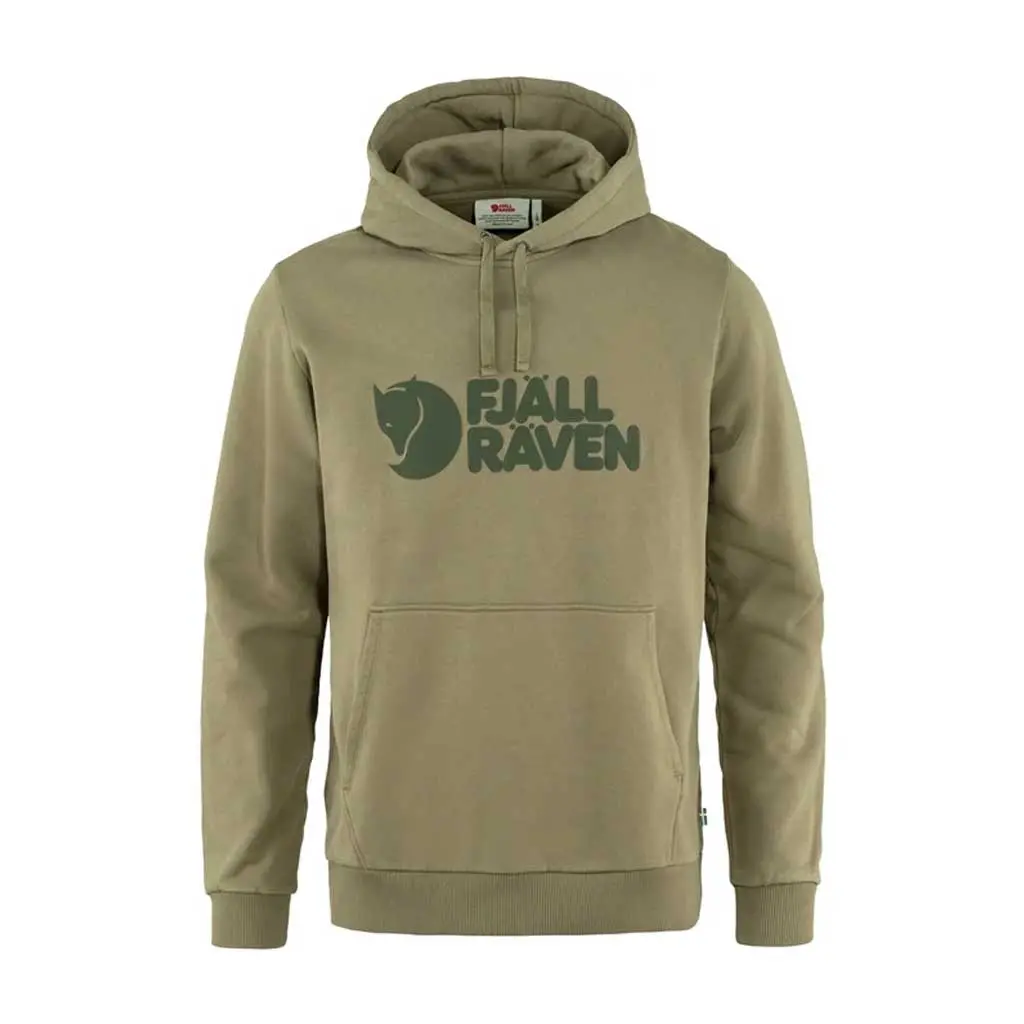Fjallraven Logo Hoodie - Light Olive 1