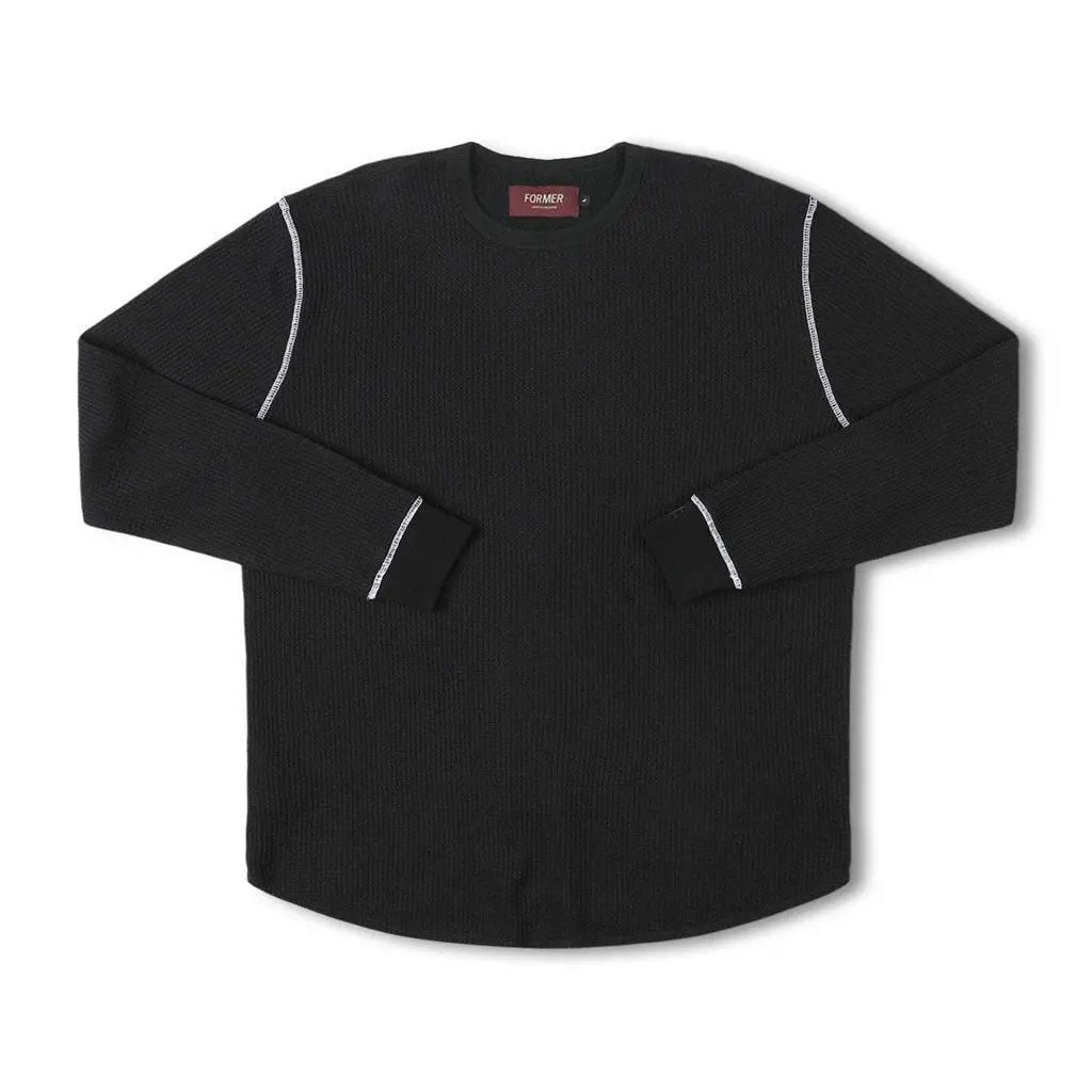 Former Ag Waffle L/S Woven - Black/White 1