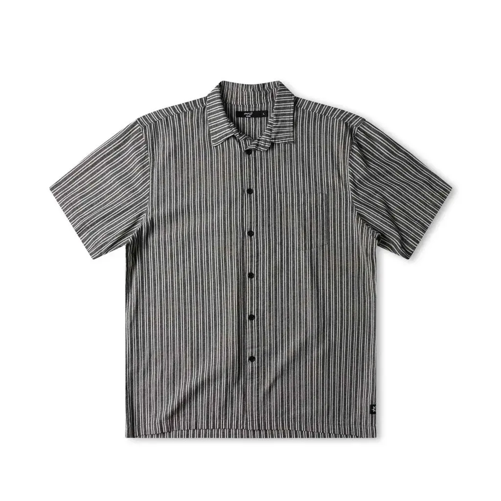 Former Reynolds Striped S/S Shirt Woven - Black 1