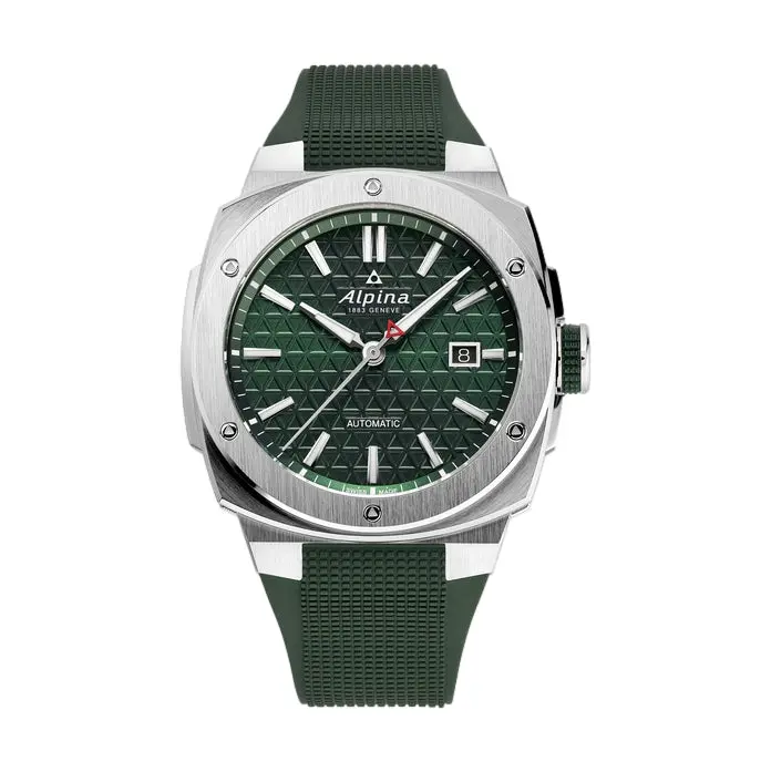 Alpiner Extreme Automatic 41Mm - Green On Rubber Strap 1