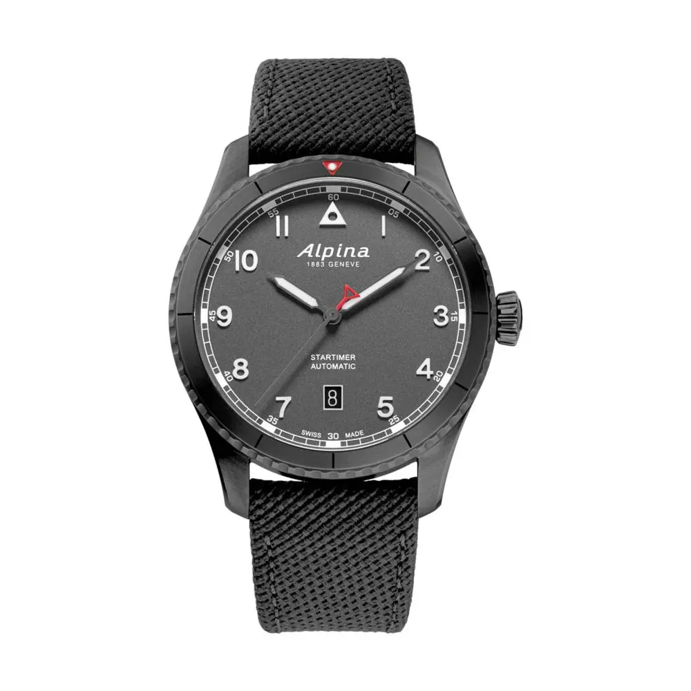 Startimer Pilot Automatic Black Pvd 41Mm - Grey On Rubber Strap 1
