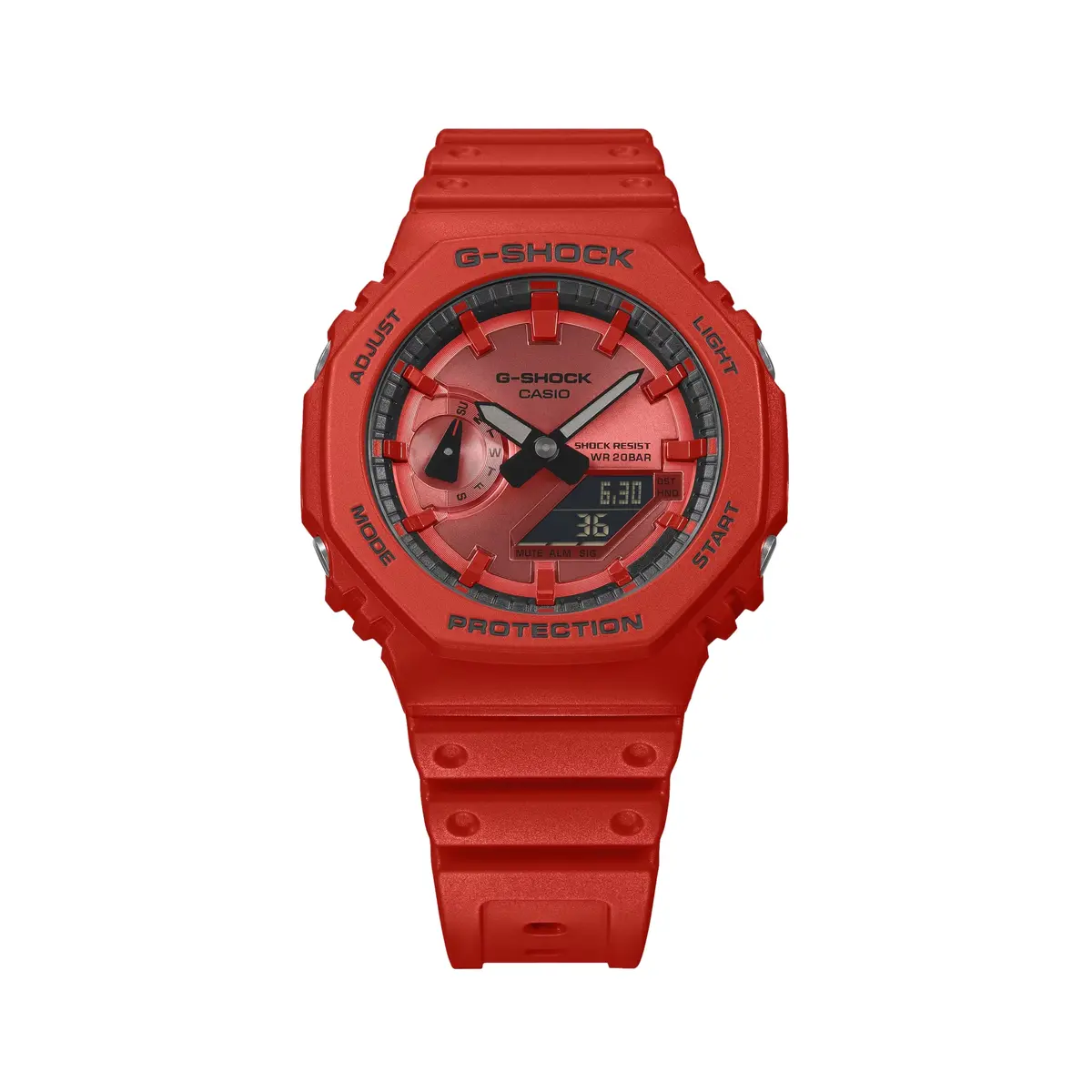 Ga2100rrb-4A Analog-Digital 2100 Series 45.4Mm - Red On Resin Strap 1