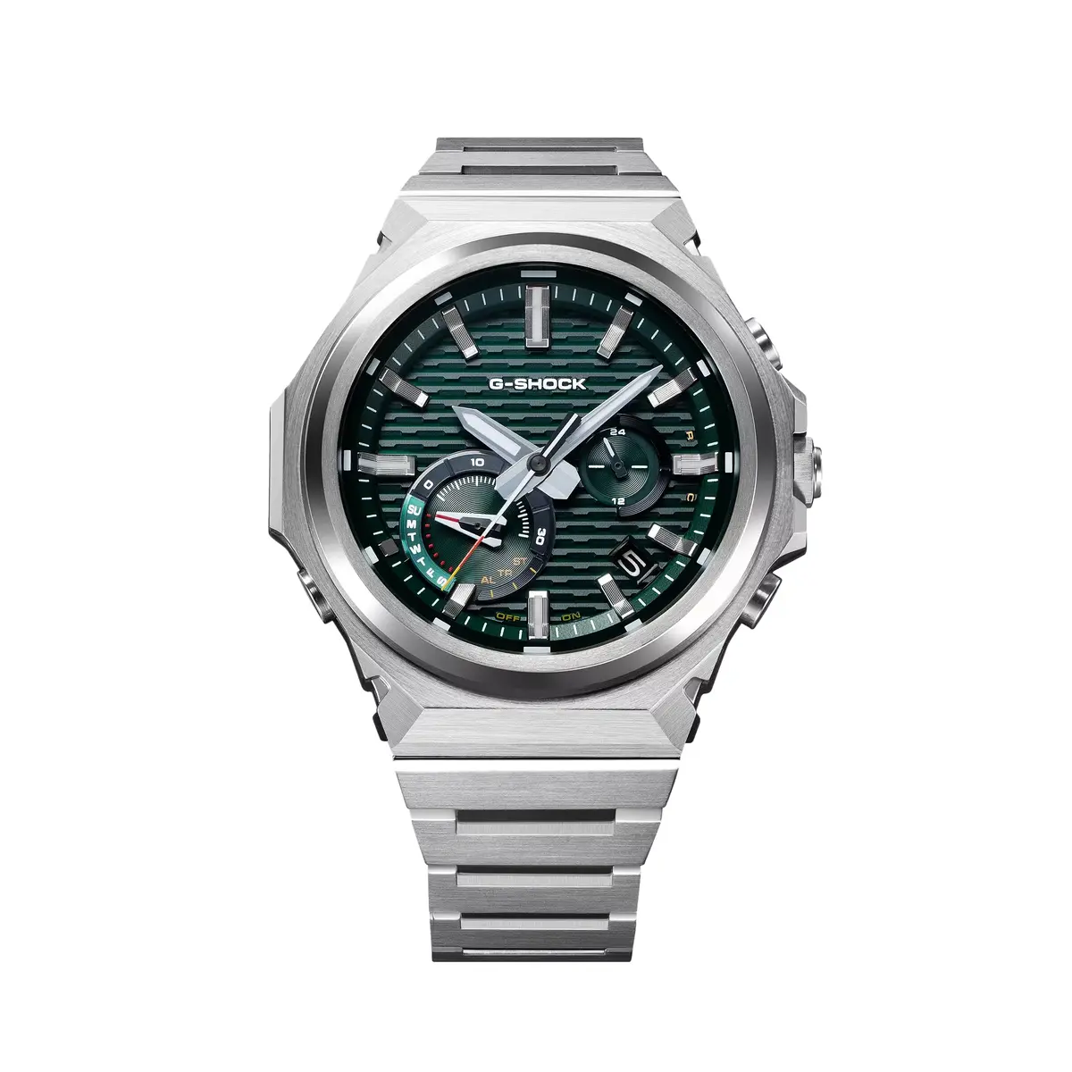 Gst-B1000d-3A G-Steel 44.2Mm - Green On Bracelet 1