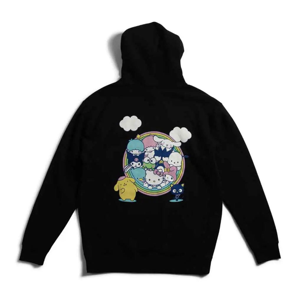 Girl X Sanrio Rainbow Circle Hoodie - Black 1