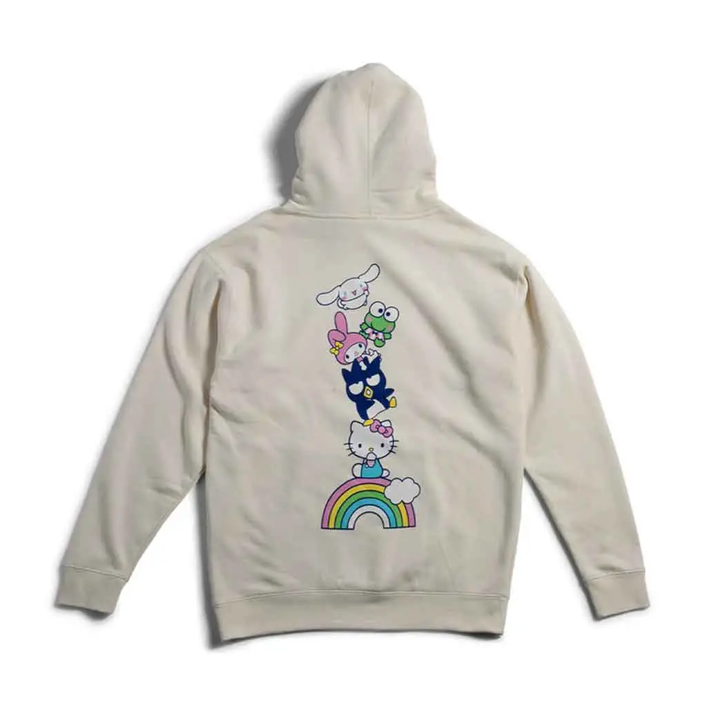 Girl X Sanrio Rainbow Stacked Hoodie - Cream 1
