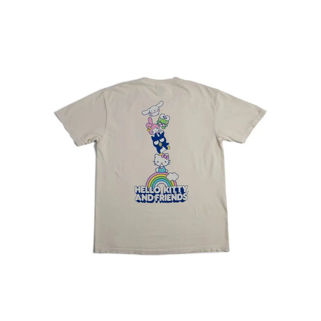 Girl X Sanrio Rainbow Stacked S/S Tee - Cream 1