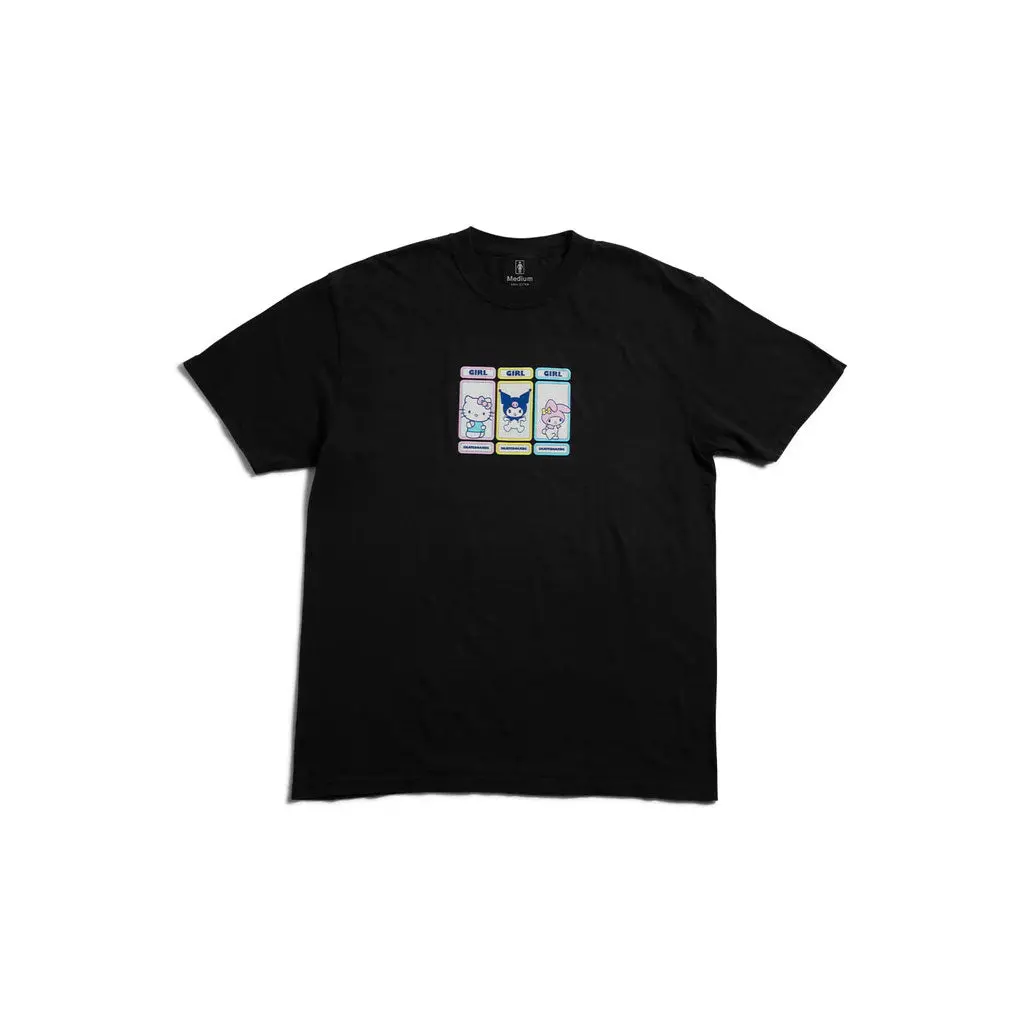 Girl X Sanrio Rainbow Triple Og S/S Tee - Black 1