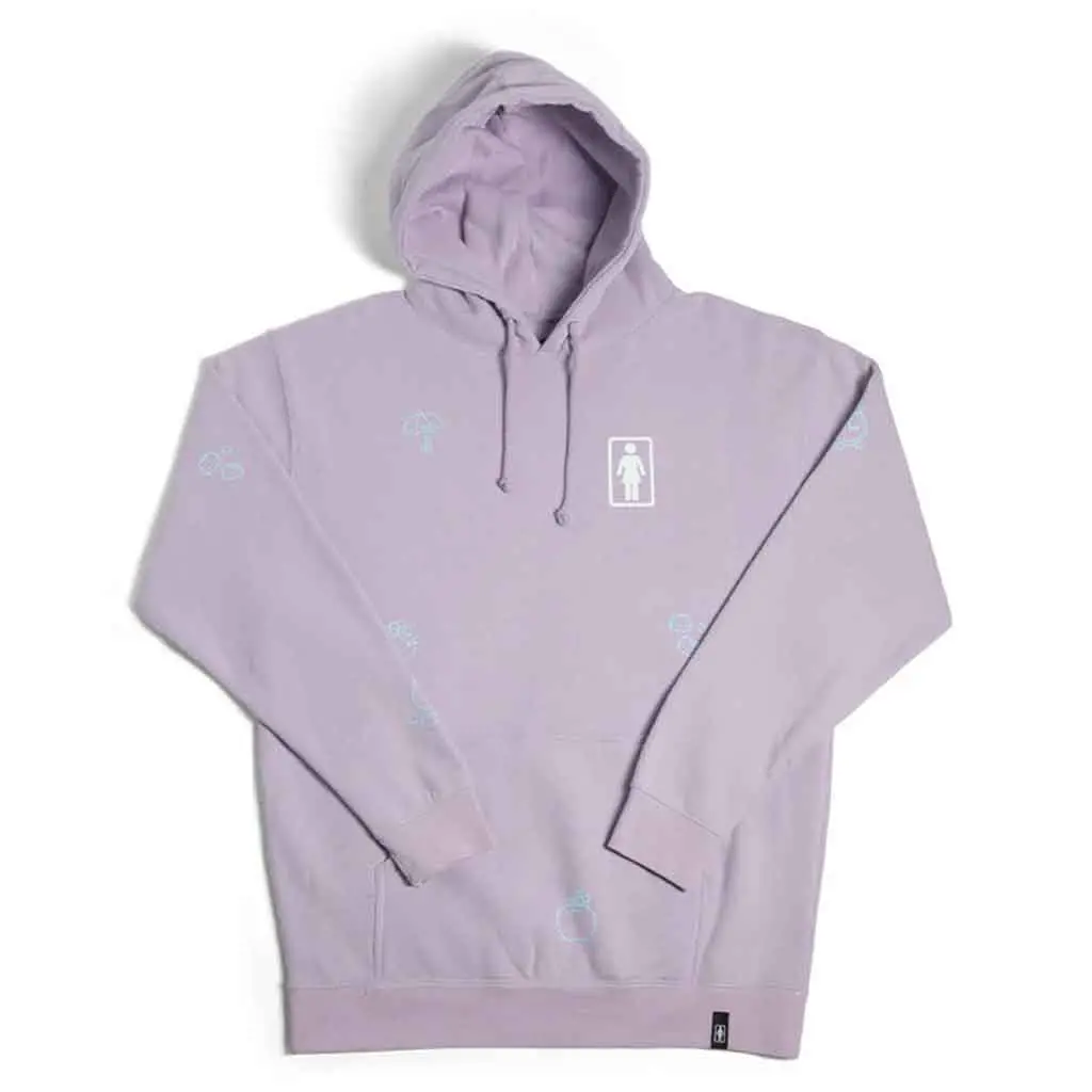 Girl X Sanrio All Over P/O Hood - Lavender 1