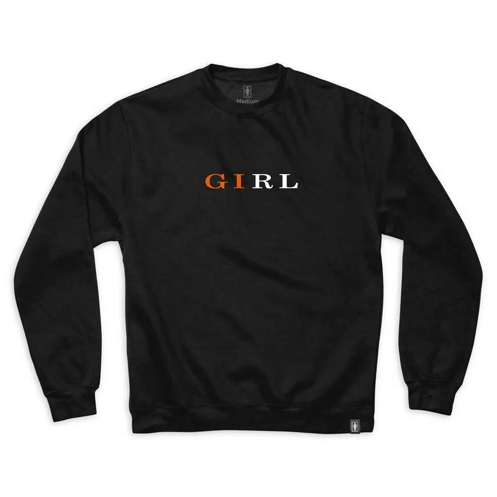 Girl Serif Crewneck - Black 1