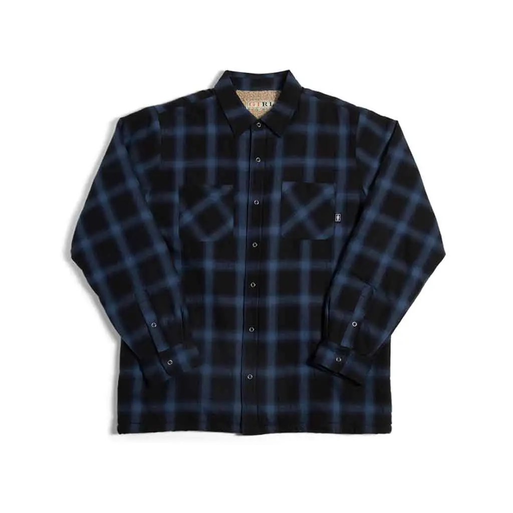 Girl Sherpa Lined Flannel - Black/Blue 1