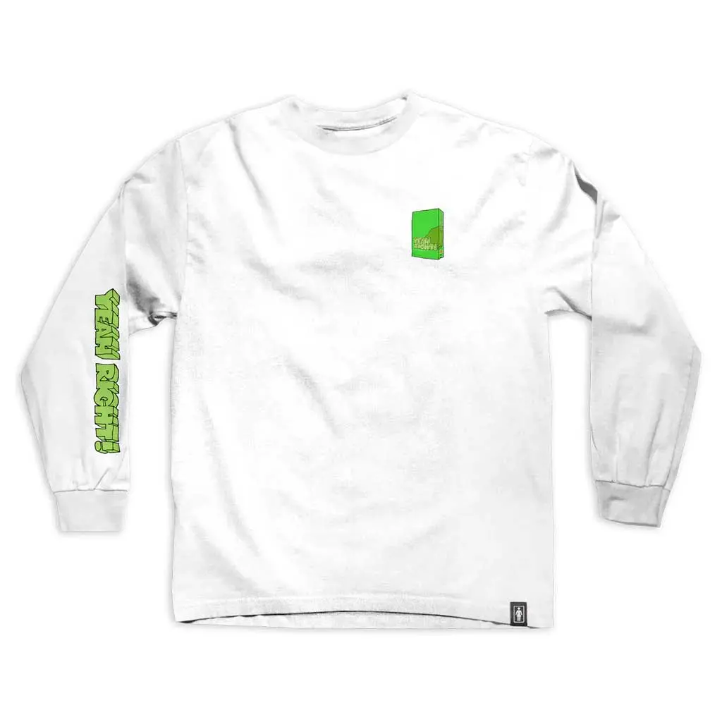 Girl X Yeah Right L/S Tee - White 1