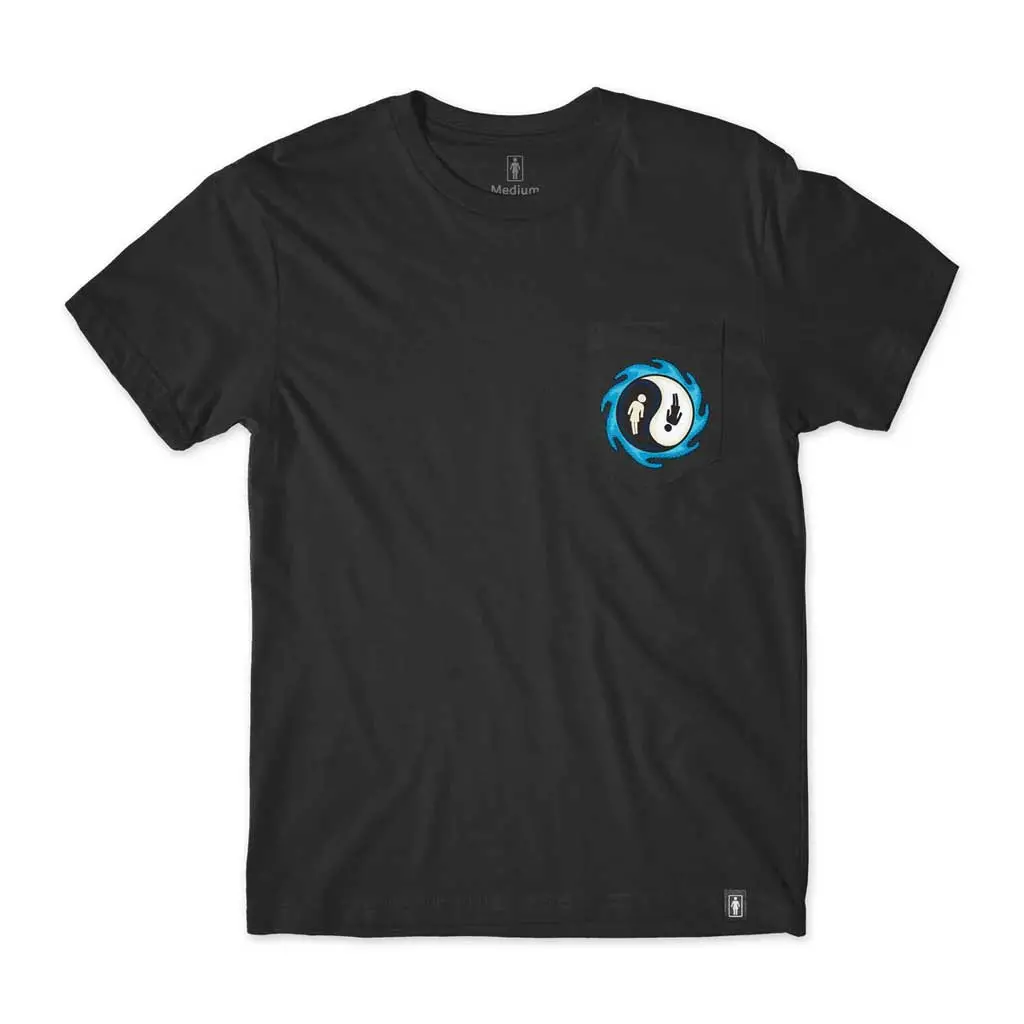 Girl Yin-Yang Pocket S/S Tee - Black 1