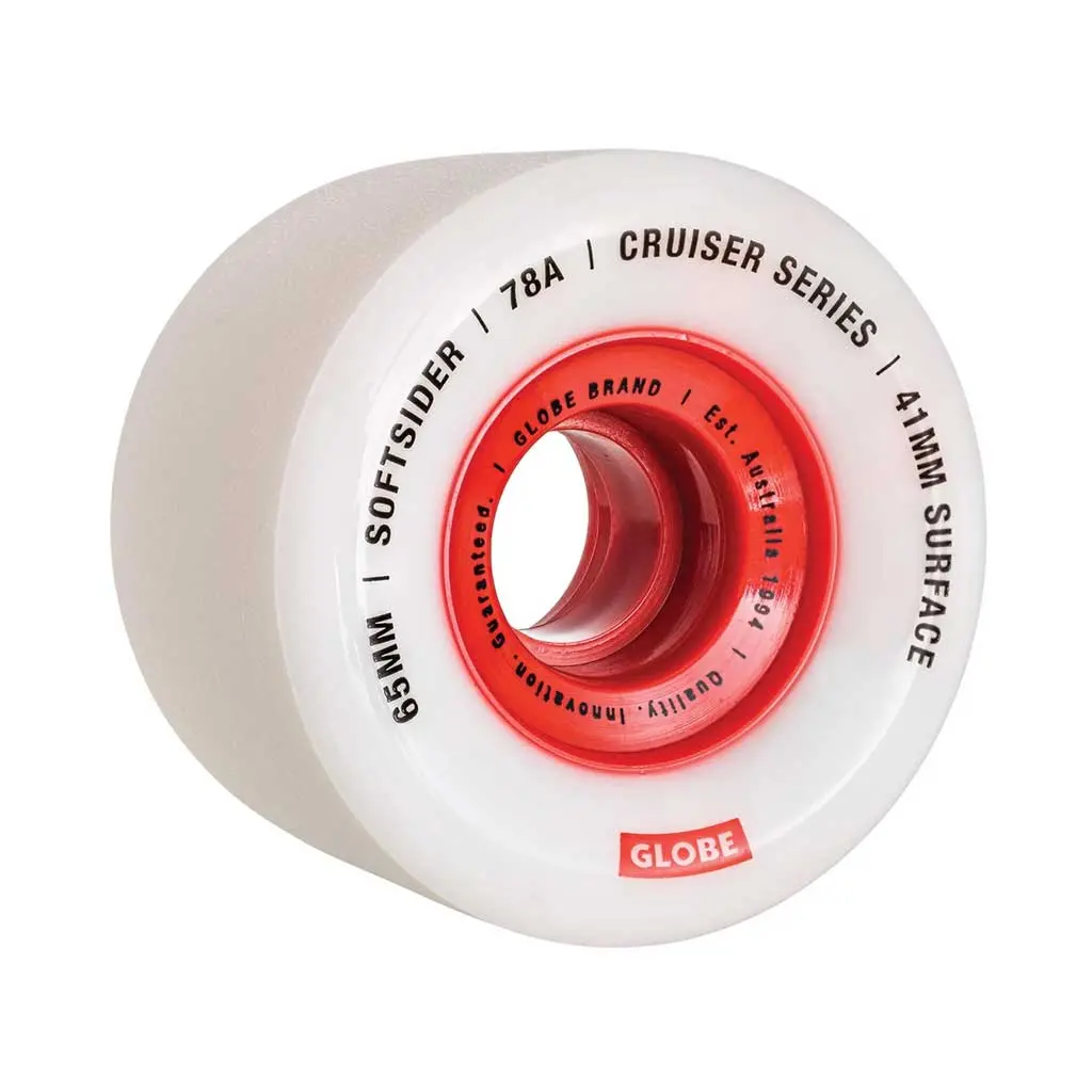 Globe Skate Softsider Cruiser 65Mm Wheel - White/Red 1