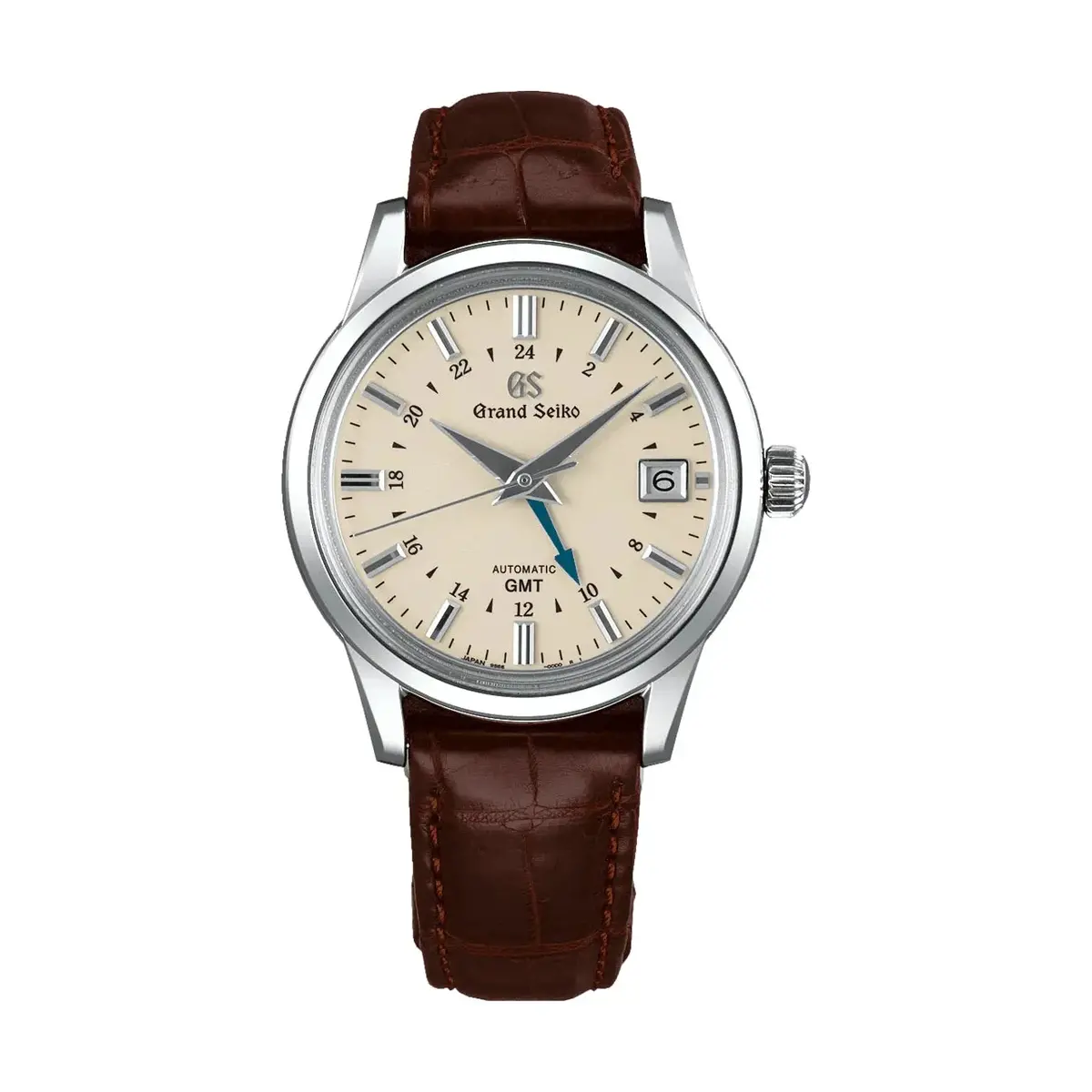 Sbgm221 Elegance Mechanical Gmt 39.5Mm - Ivory On Leather Strap 1