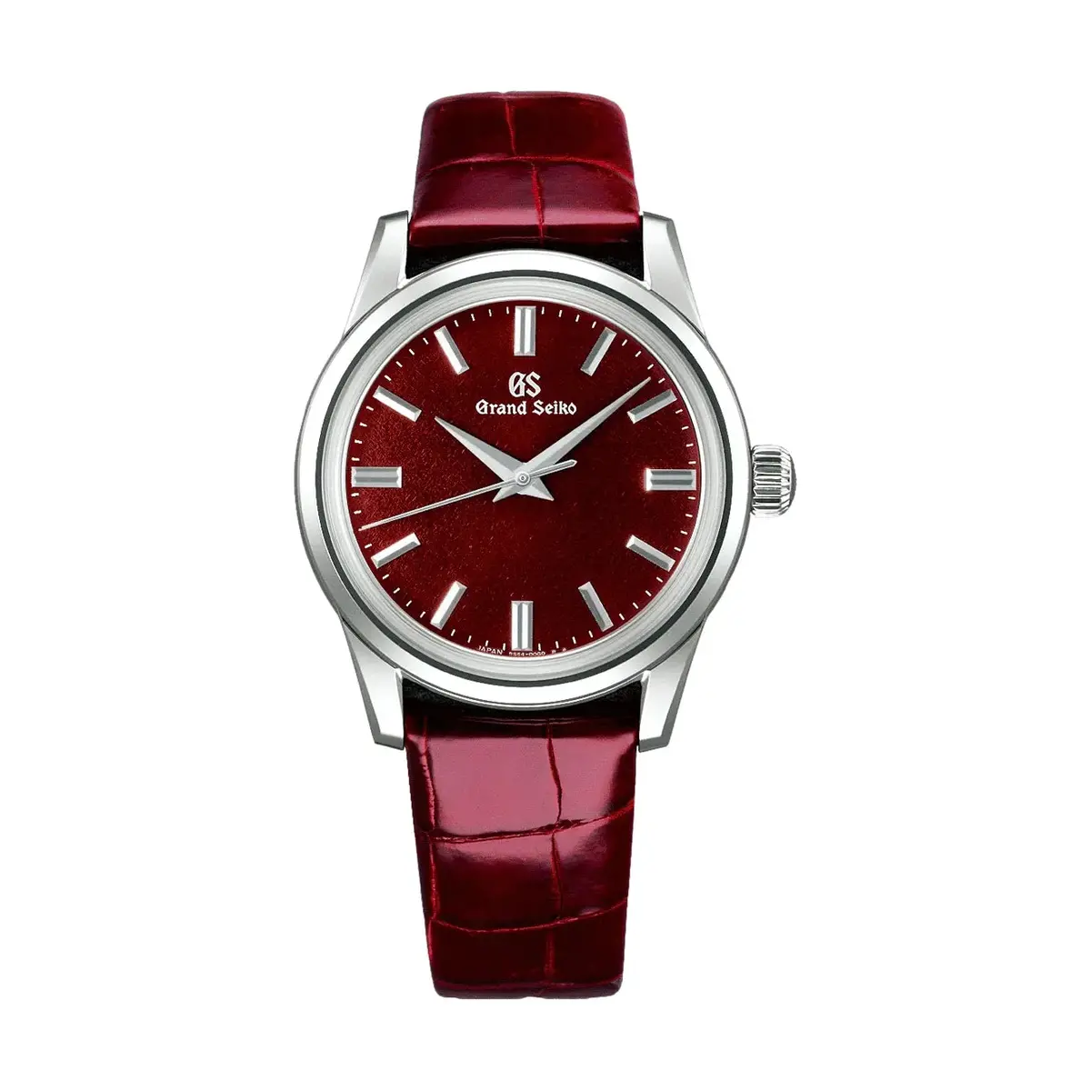 Sbgw287 Elegance Mechanical 37.3Mm - Red On Leather Strap 1