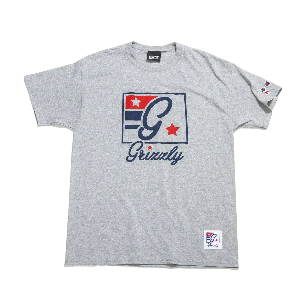 Grizzly Hardwood Classic Tee - Heather Grey 1