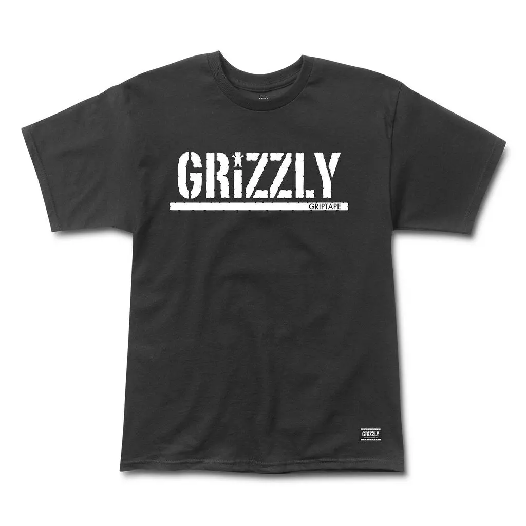 Grizzly Og Stamp Logo Tee - Black 1