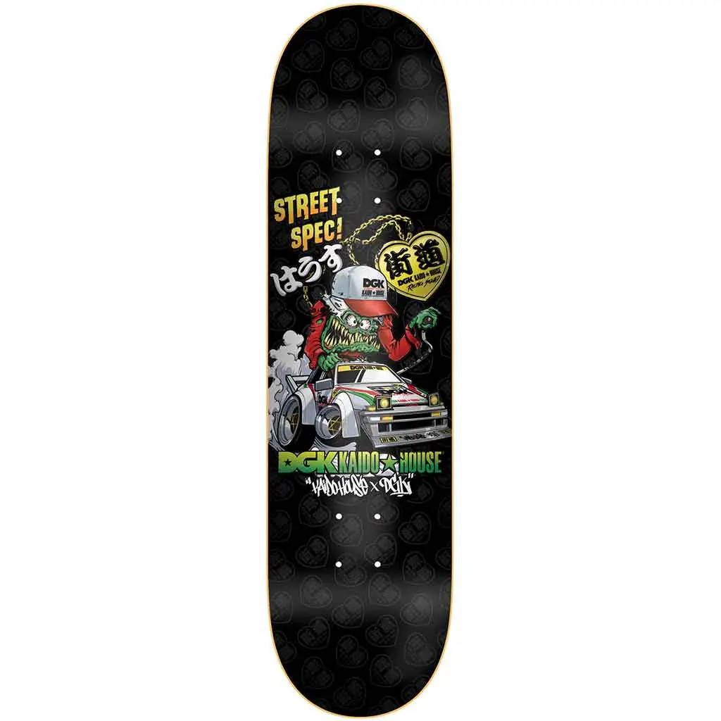 Dgk X Kaido House Wide Open Embossed 8.06" Deck - Black 1