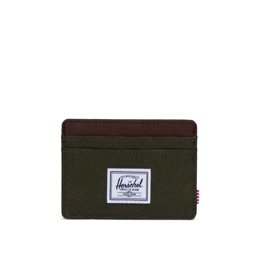 Herschel Charlie Cardholder -  Ivy Green/Chicory Coffee 1