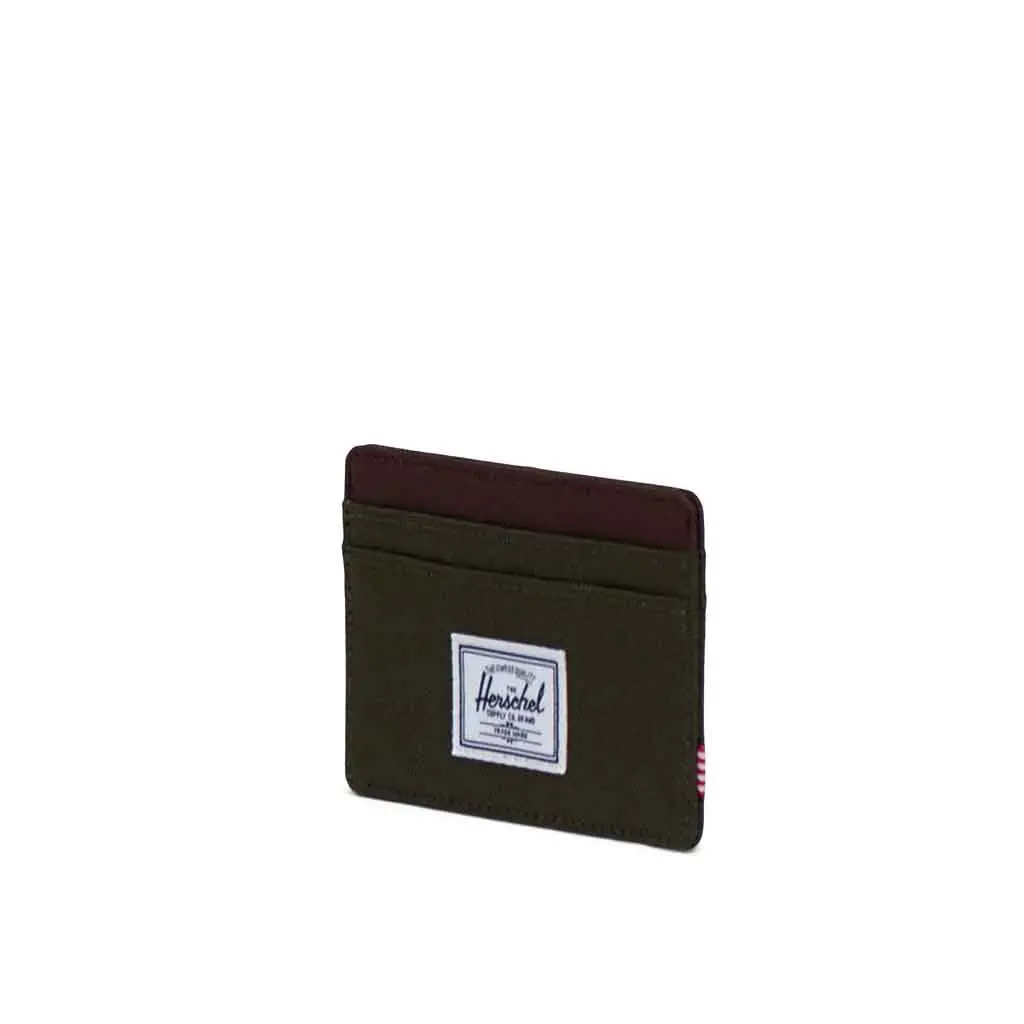 Herschel Charlie Cardholder - Ivy Green/Chicory Coffee 2