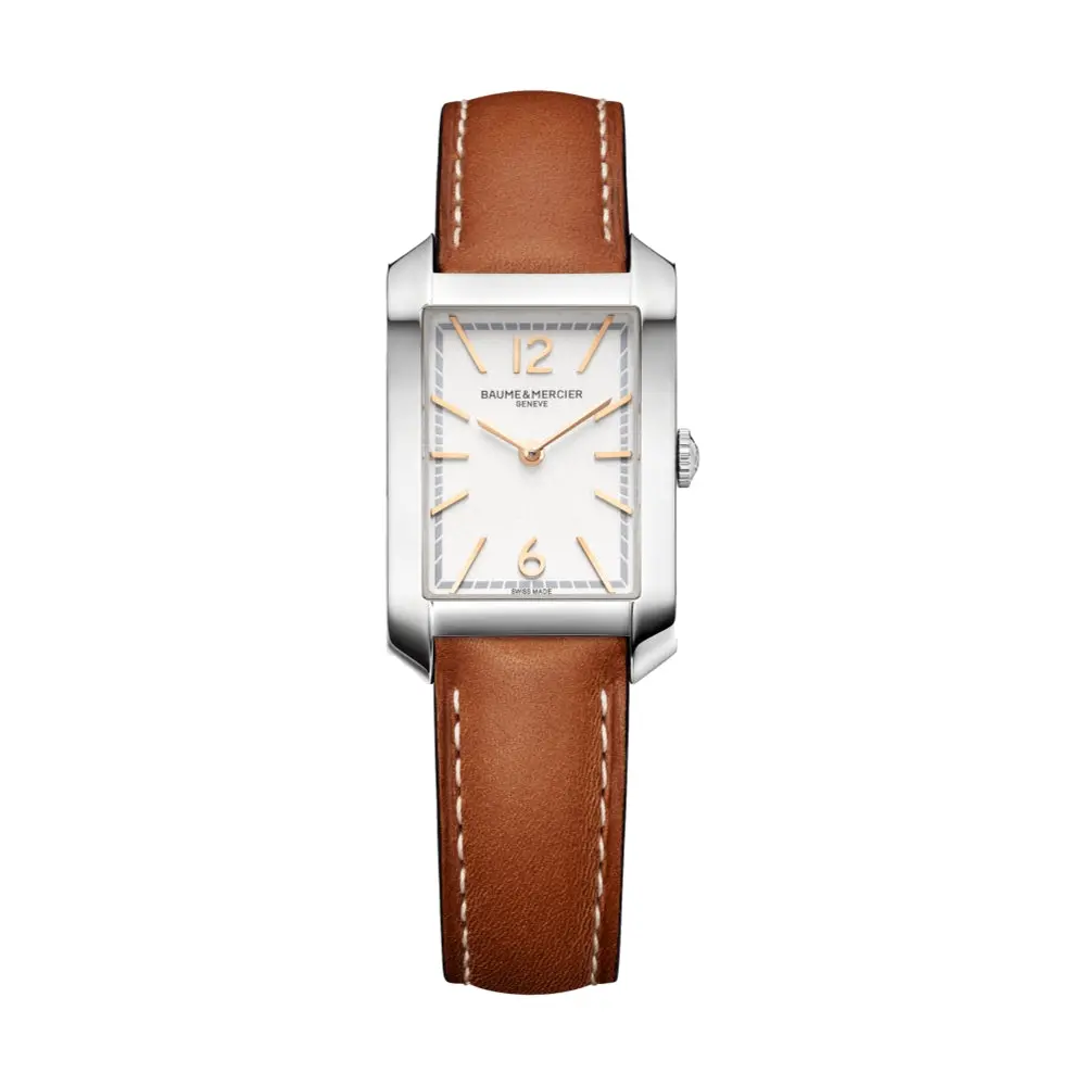 Hampton 10472 Quartz 34.9Mm - Silver On Leather Strap 1