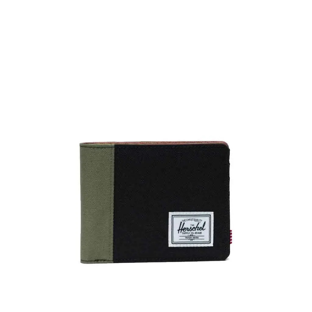 Herschel Roy Wallet -  Black/Four Leaf Clvr/Sddle Brn 1