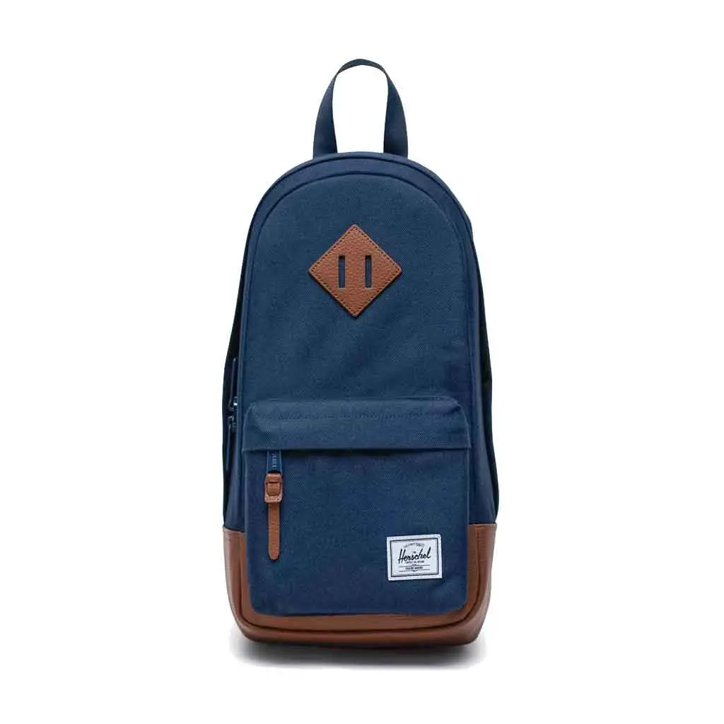 Herschel Heritage Shoulder 8L Bag - Navy/Tan 1