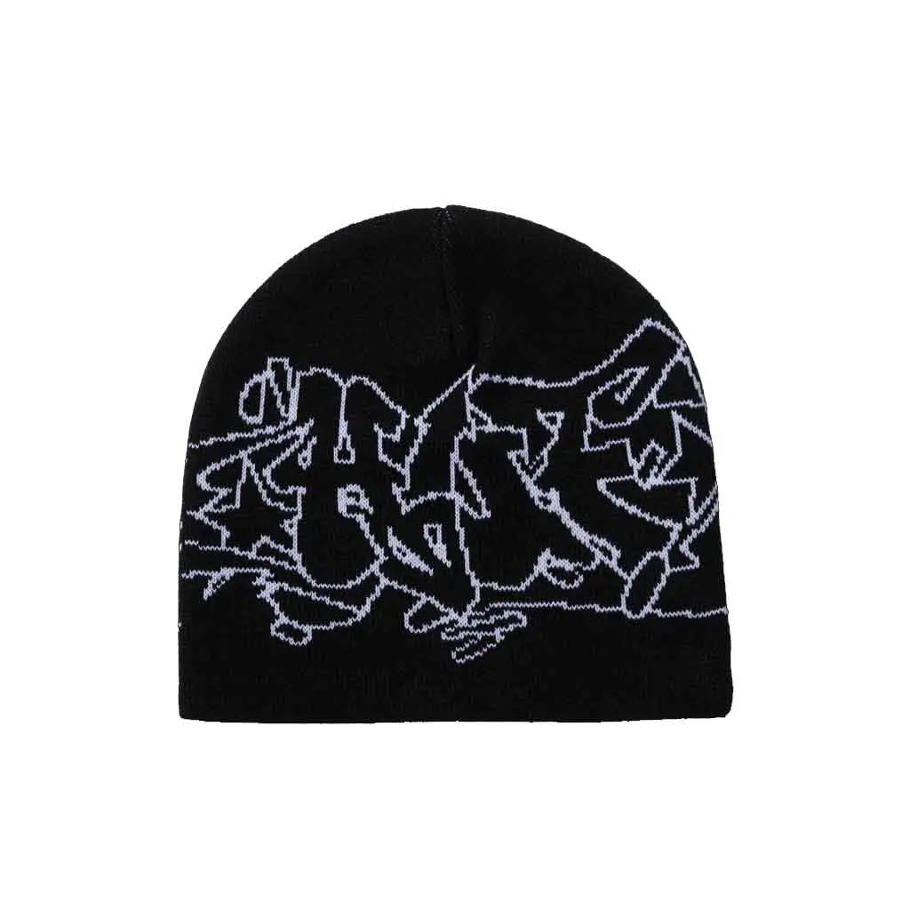 Huf Outlines Skull Beanie - Black 1
