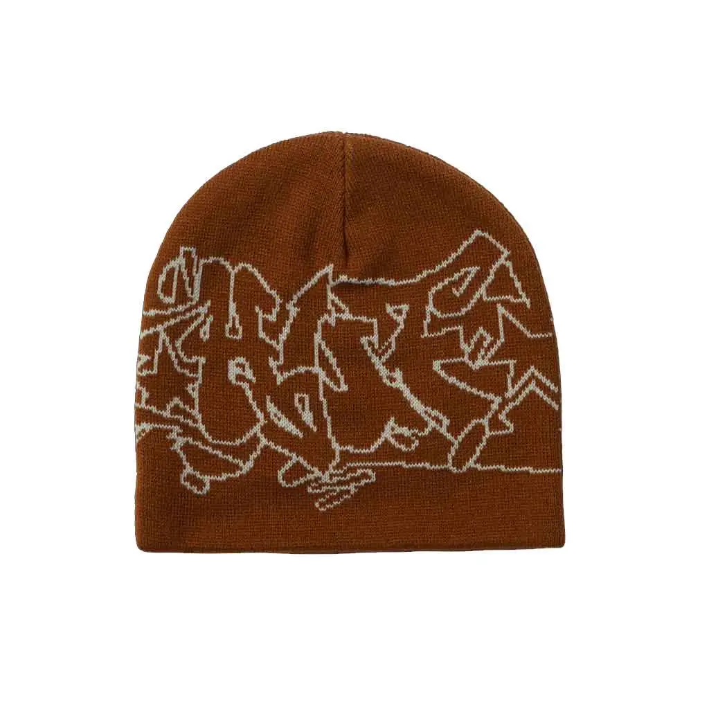 Huf Outlines Skull Beanie - Russet 1