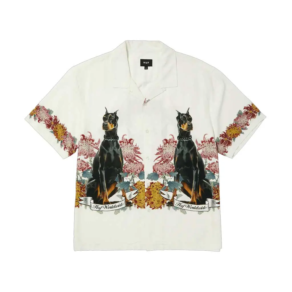 Huf Best Boys S/S Resort Shirt - White 1