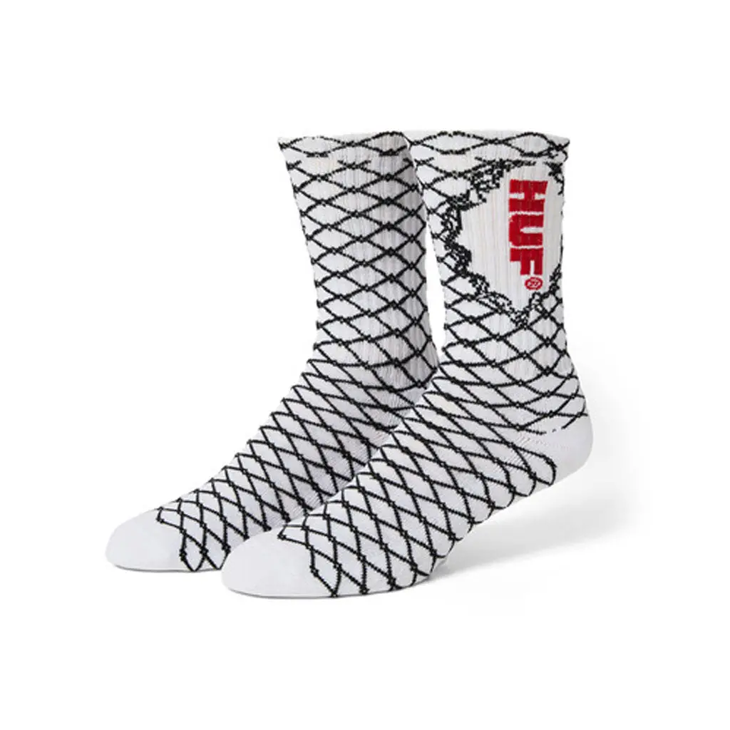 Huf Broken Fence Sock - White 1