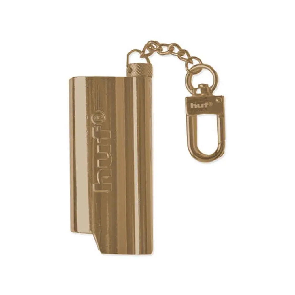 Huf Burner Lighter Sleeve Keychain - Gold 1