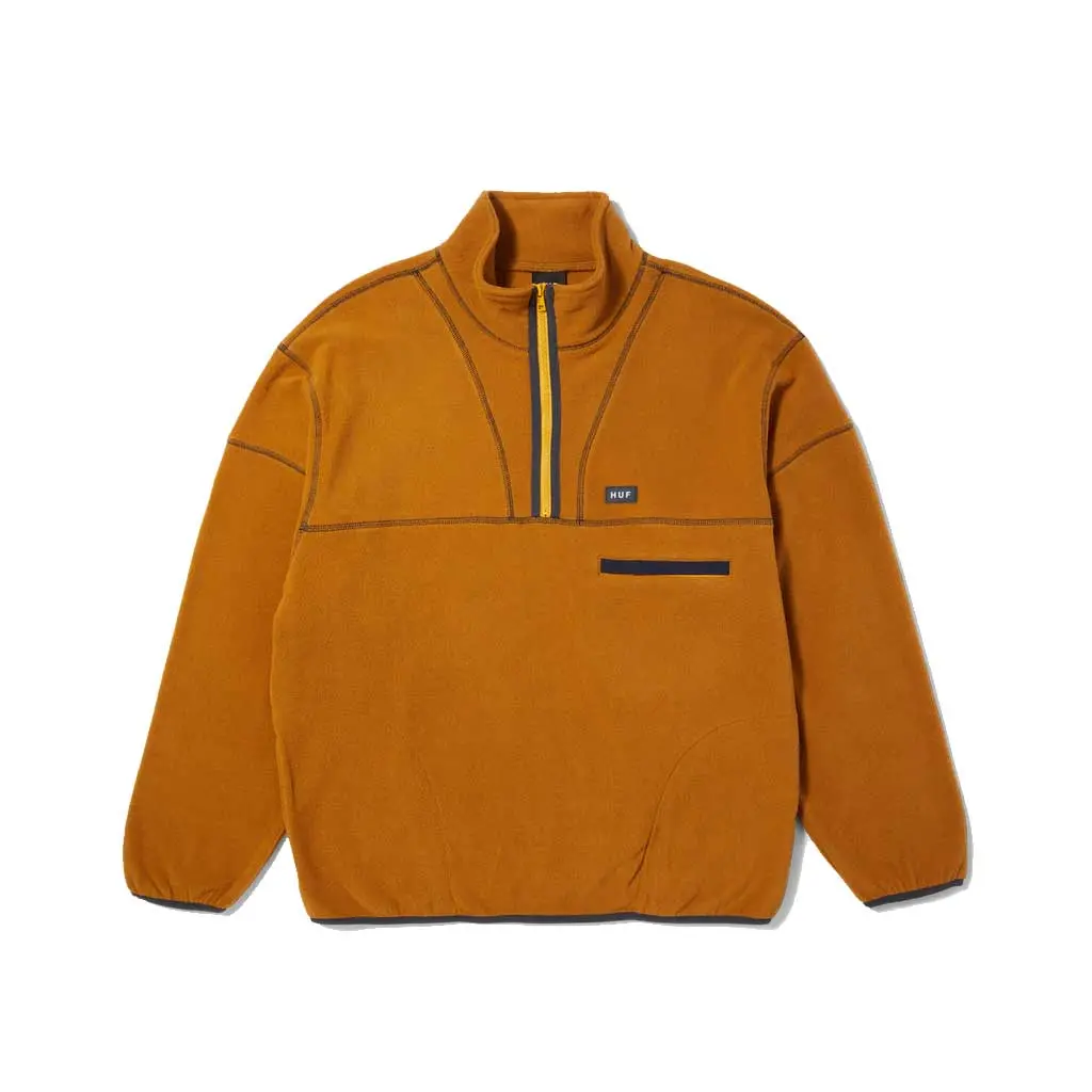 Huf Elysian Quarter Zip Fleece - Latte 1