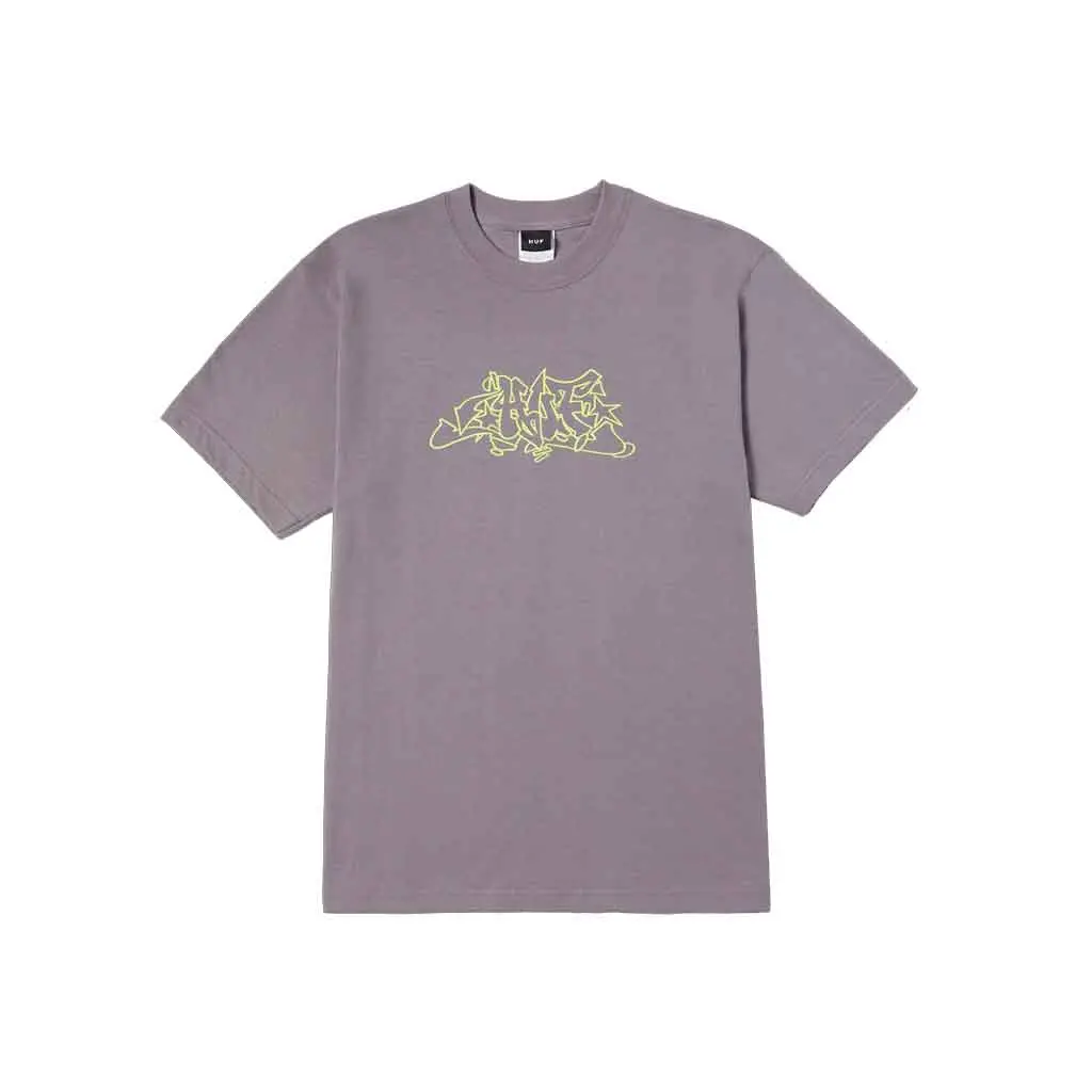 Huf Outlines S/S Tee - Light Plum 1