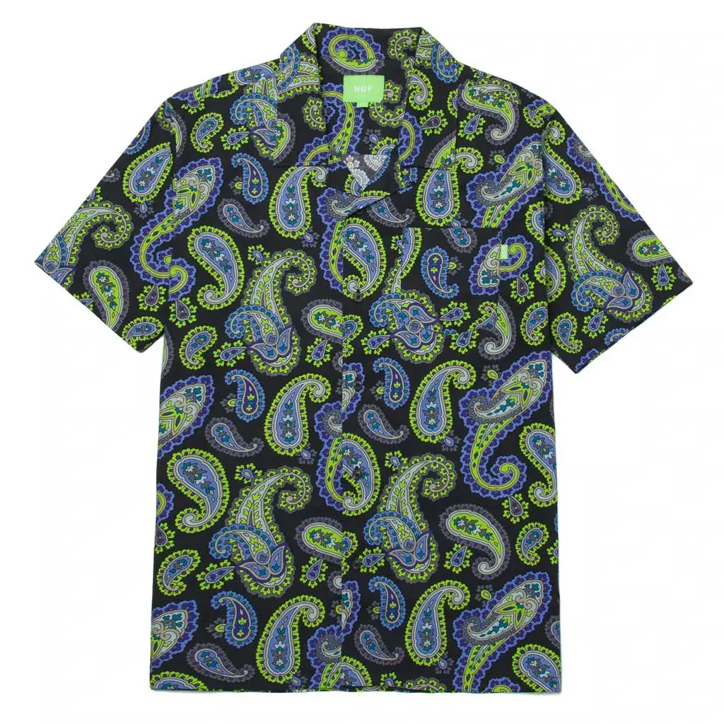 Huf Paisley S/S Woven Shirt - Black 1