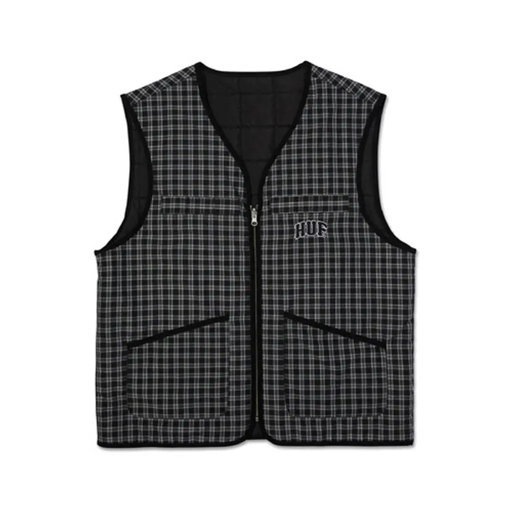 Huf Poynter Reversible Vest - Black 1