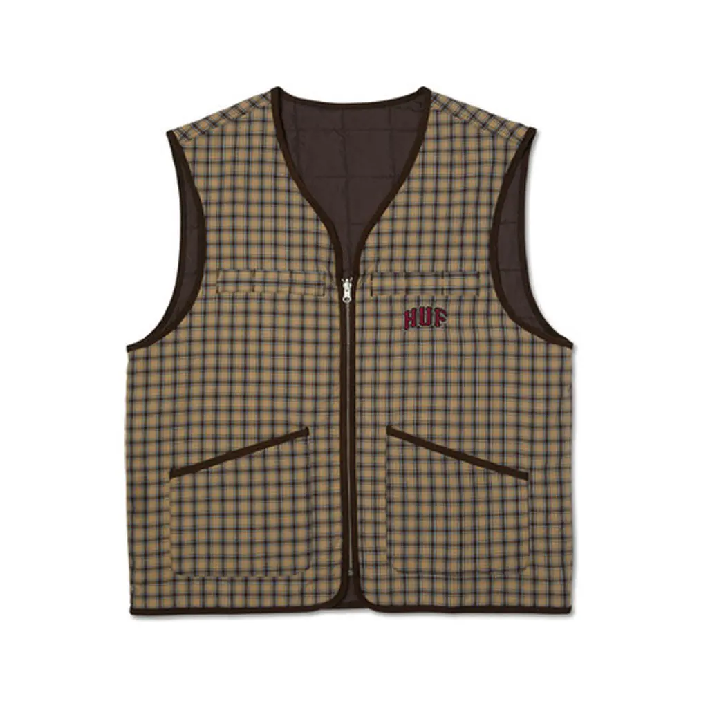 Huf Poynter Reversible Vest - Clay 1
