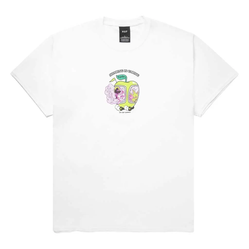 Huf Sharing Is Caring S/S Tee - White 1