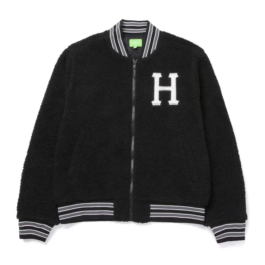 Huf Sherpa Varsity Jacket - Black 1