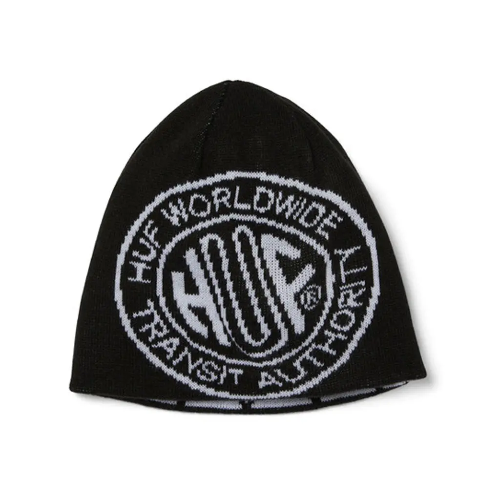 Huf Token Reversible Skull Beanie - Black 1