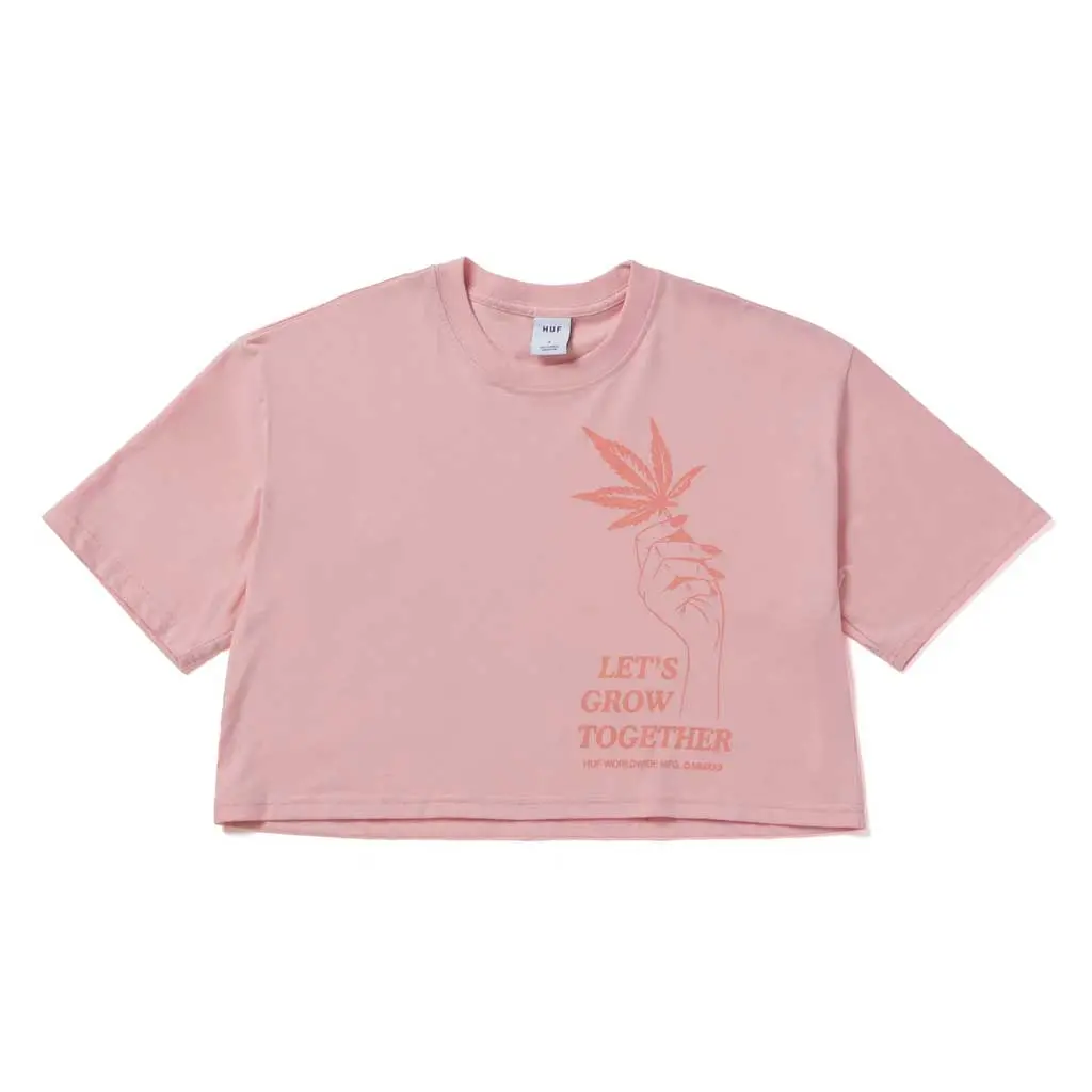 Huf Women's Growth S/S Crop Tee - Blush 1