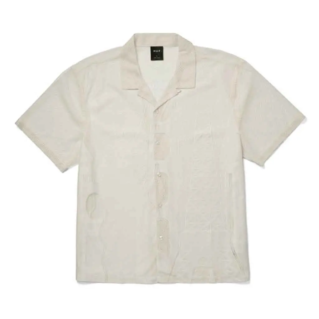Huf World Tour S/S Lace Shirt - Ivory 1