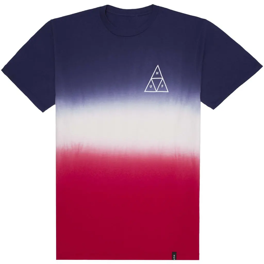 Huf Triple Triangle Gradient Tee - Twilight Blue 1
