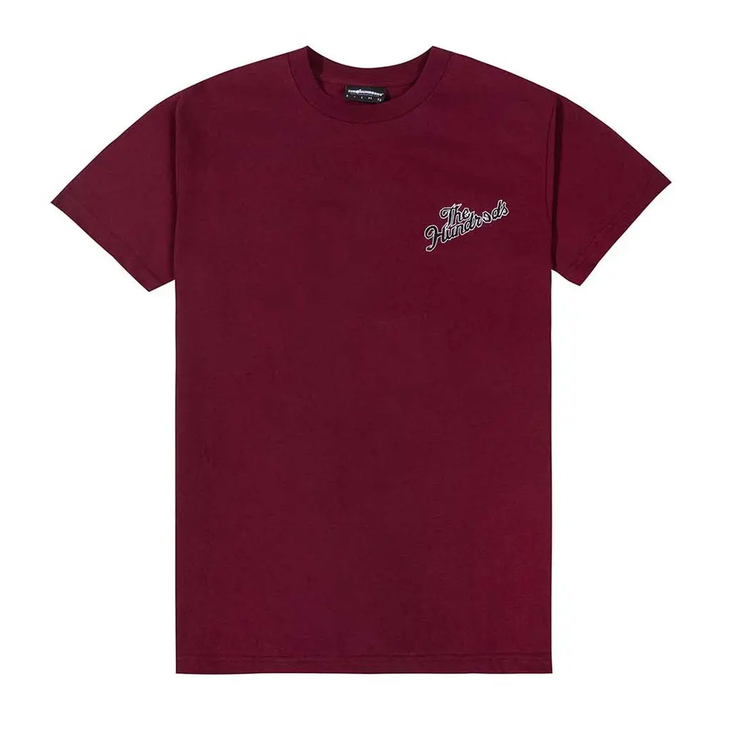 The Hundreds Stimulation Slant T-Shirt - Burgundy 1