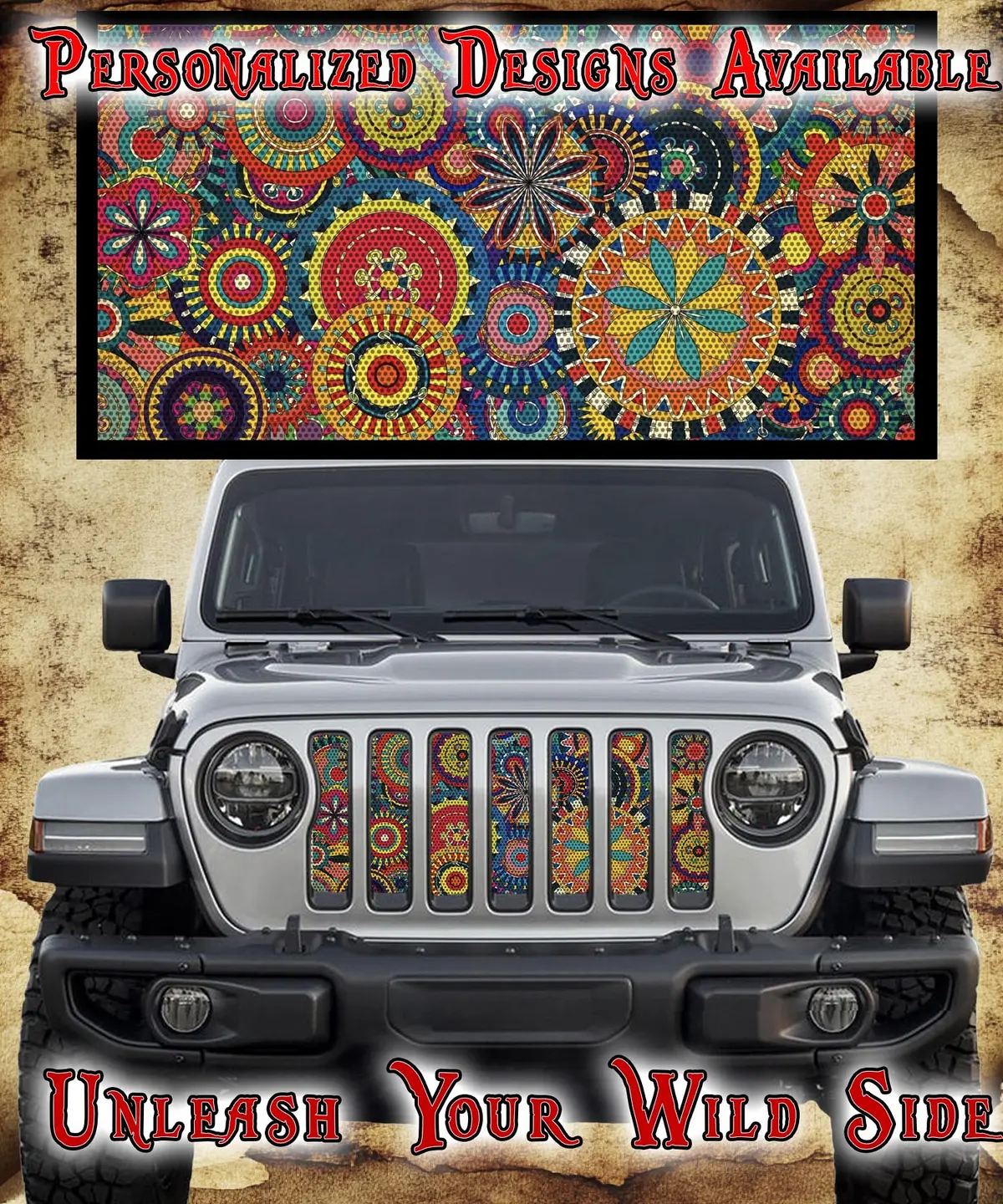 Hippie Floral Grill Insert 1