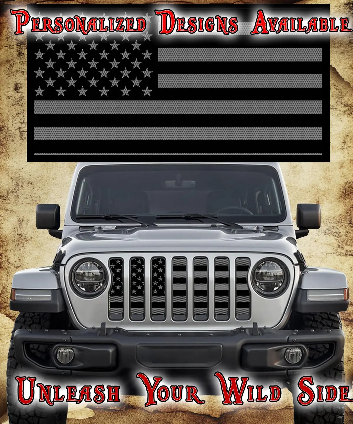 Dark Grey Flag Grill Insert 1