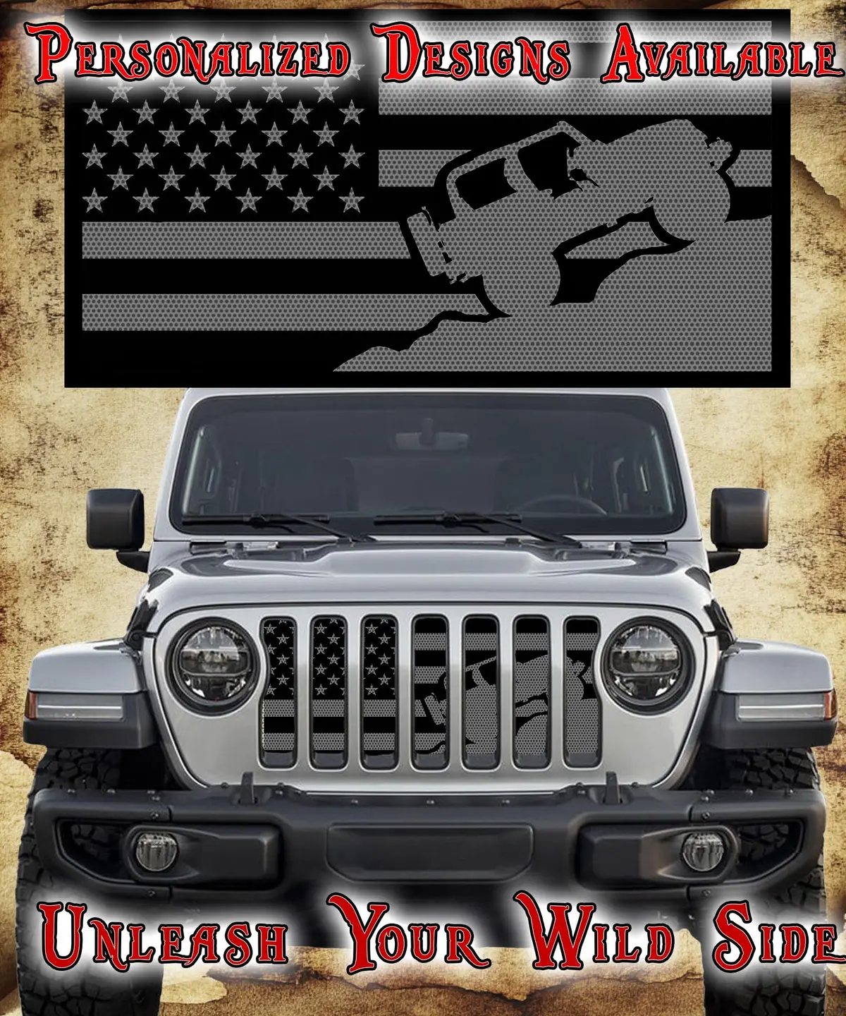 Dark Grey Crawler Flag Grill Insert 1
